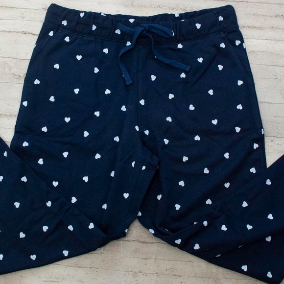 NWT J. Crew Mini Heart Joggers in Antique Navy size L - Picture 3 of 5